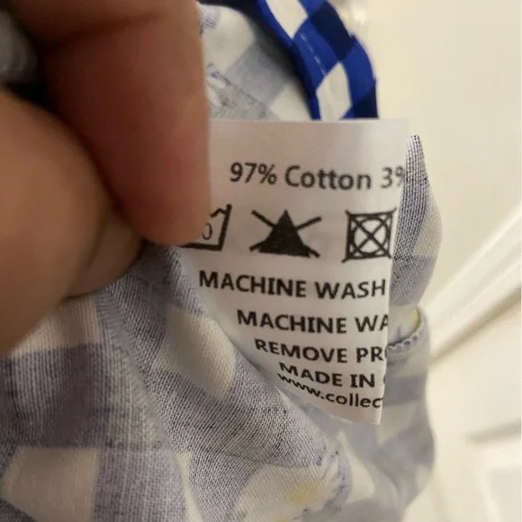 T34a- COLLECTIF LONDON Blue-White GINGHAM Plaid DAISIES Midi DEMIRA Sheath Dress - Picture 8 of 10